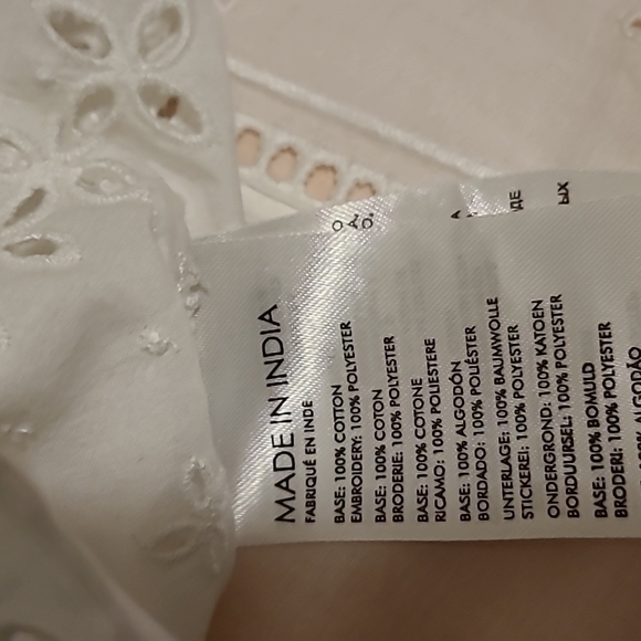 Nwot! Club Monaco eyelet t-shirt white - Picture 7 of 8